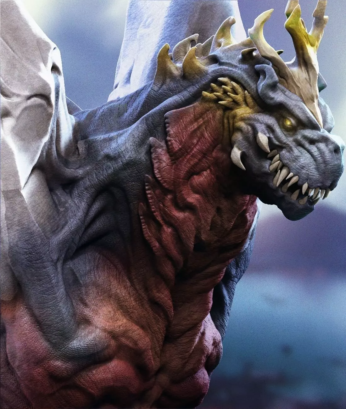 space godzilla 3D print model