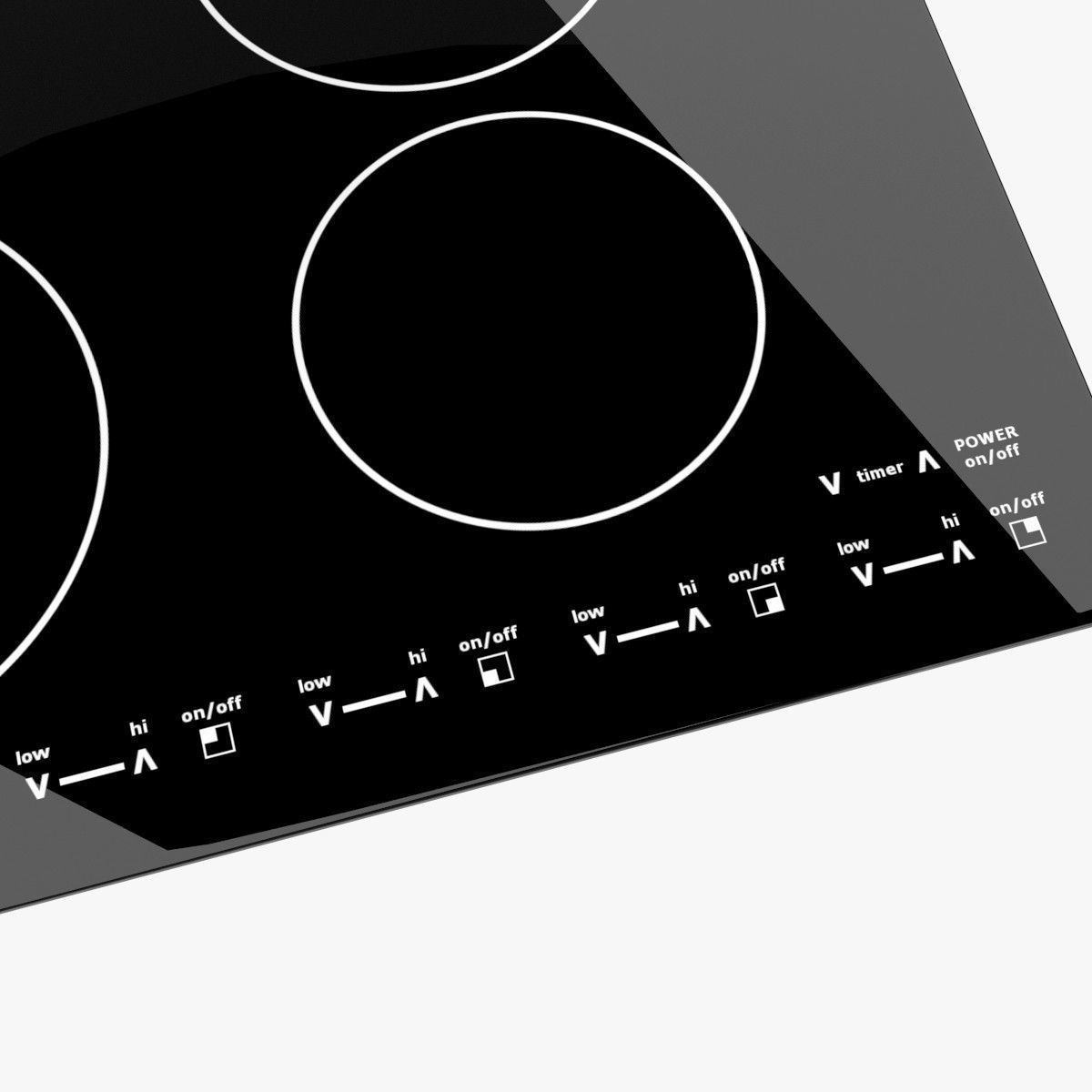 Induction Cooktop 3D model_2