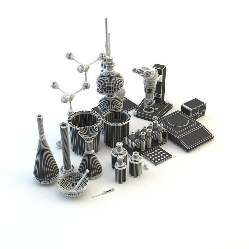 Lab equipment set 3 3D model_28