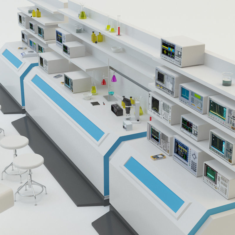 Lab equipment set 3 3D model_17