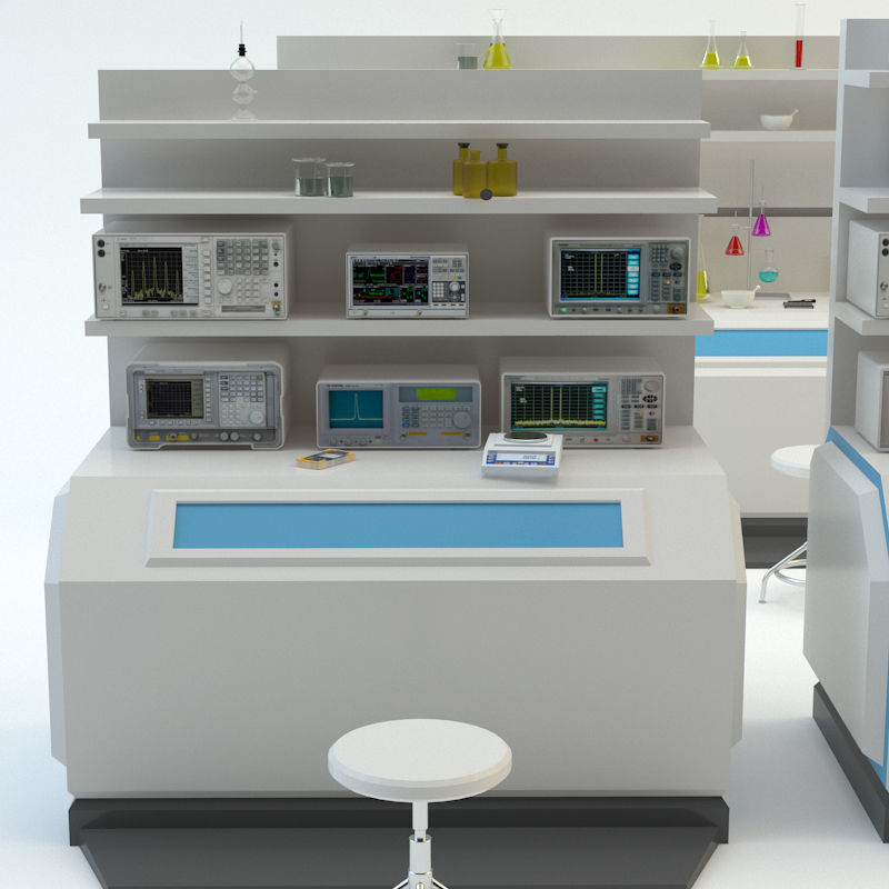Lab equipment set 3 3D model_3