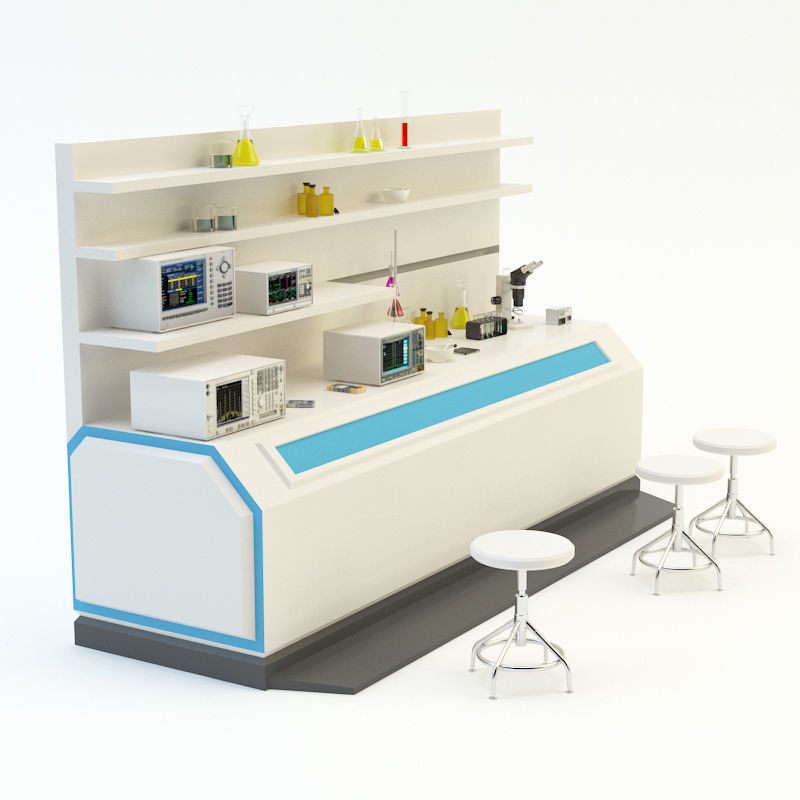Lab equipment set 3 3D model_16