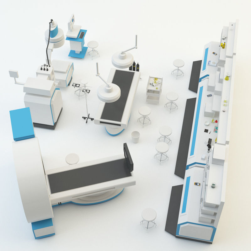 Lab equipment set 3 3D model_6