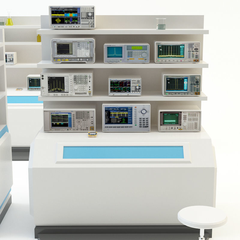 Lab equipment set 3 3D model_9