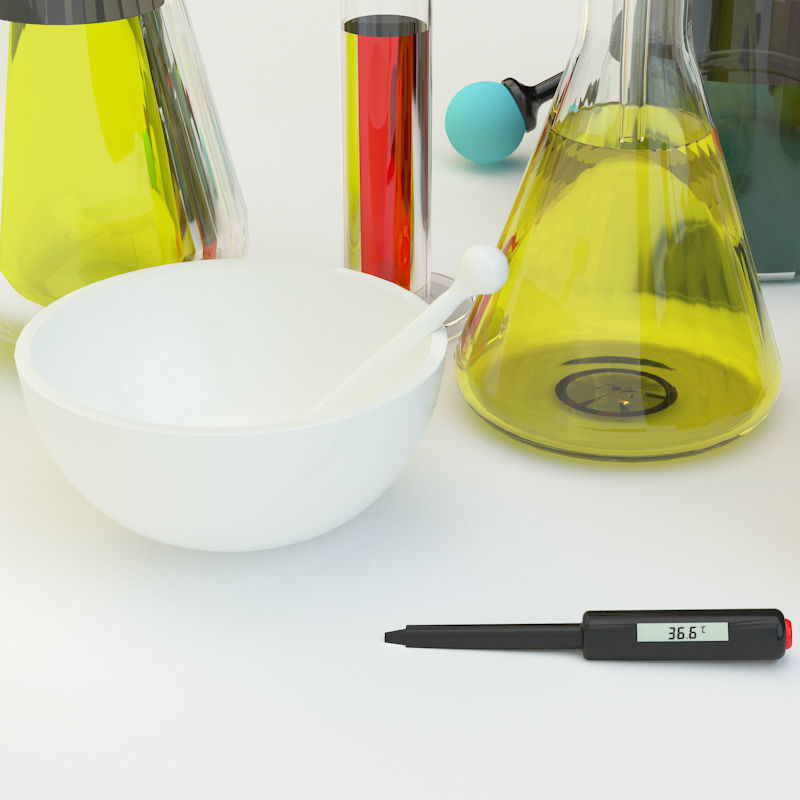 Lab equipment set 3 3D model_13