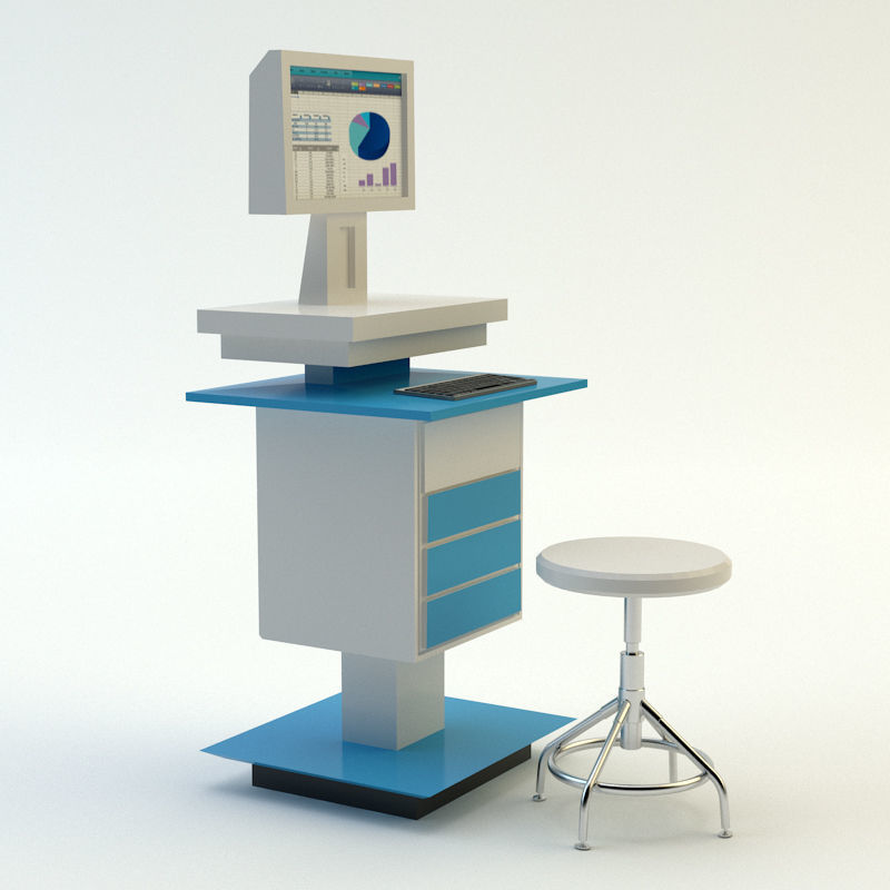 Lab equipment set 3 3D model_11
