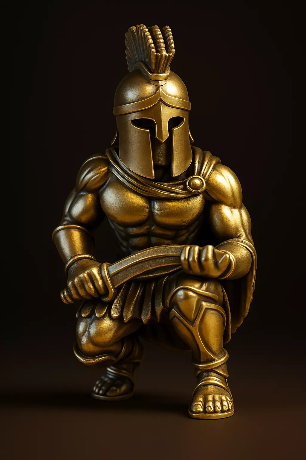 Spartan Warrior Figurine Powerful Ancient Greek Soldier 3D print model