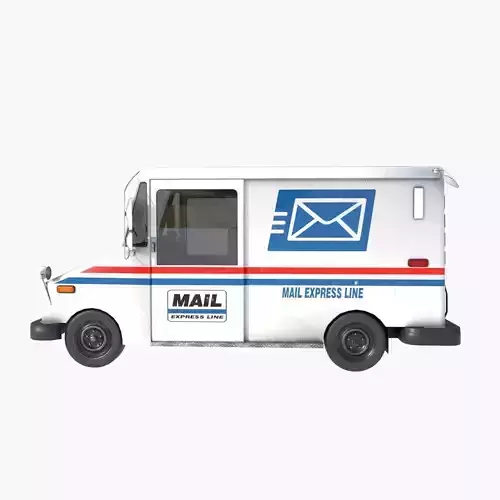 grumman mailtruck Low-poly 3D model 3