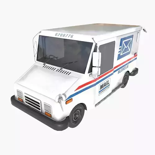 grumman mailtruck Low-poly 3D model 2
