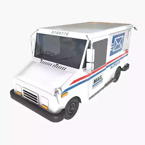 grumman mailtruck Low-poly 3D model