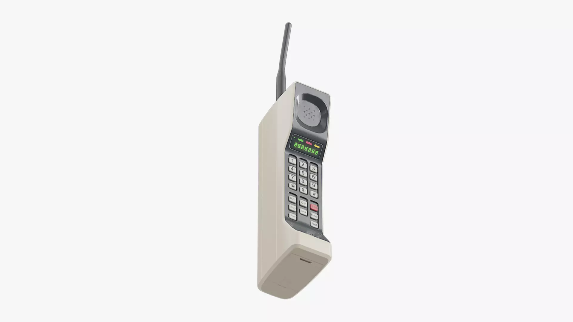 Brick Phone Premium Retro Beige Low-poly 3D model