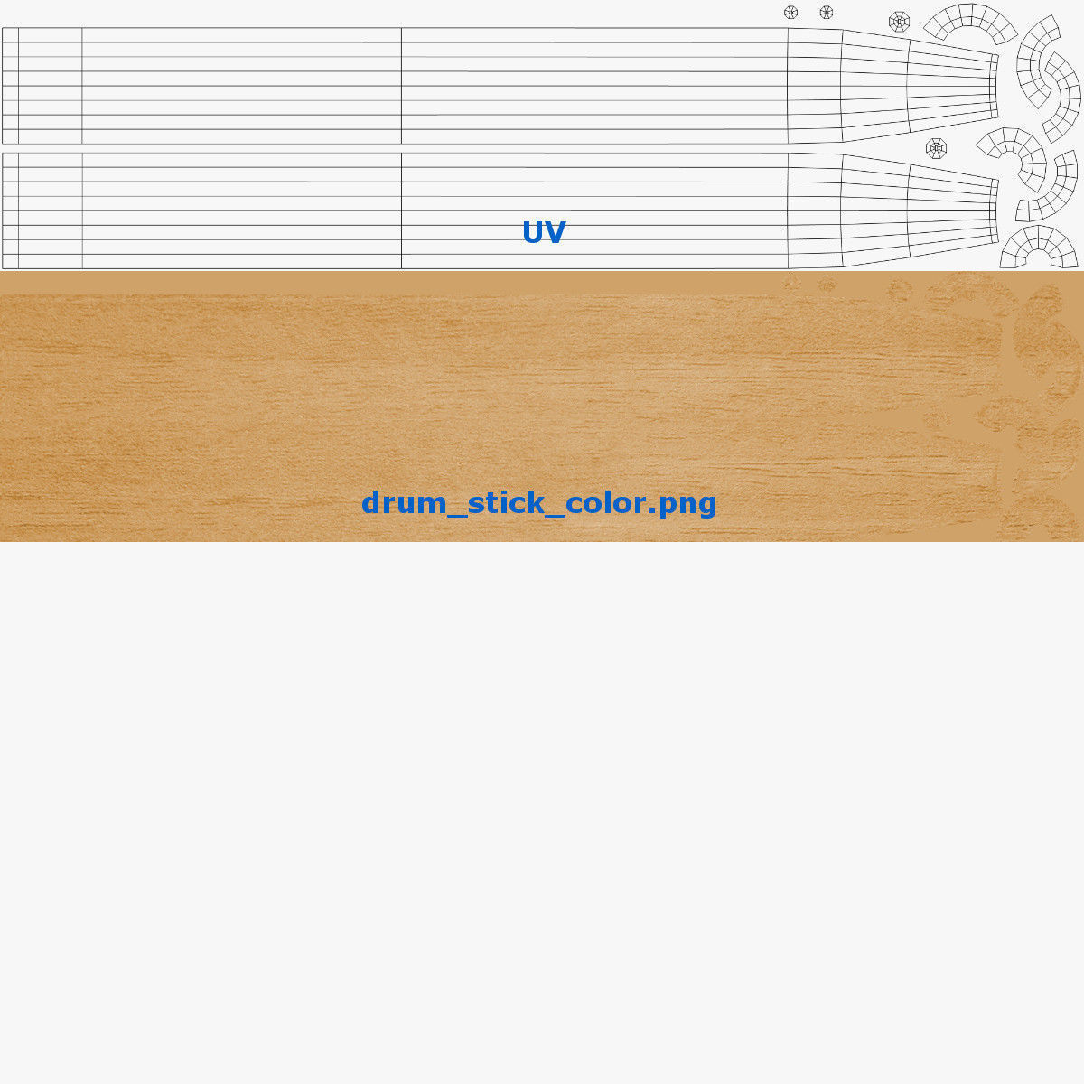 Drum Sticks 3D model_6