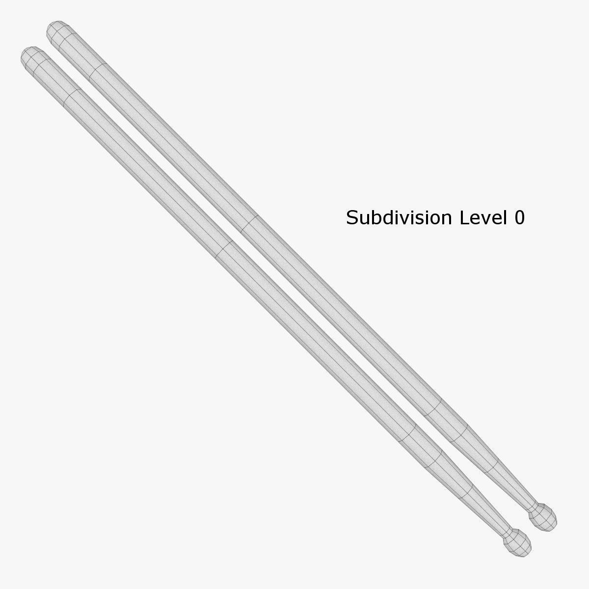 Drum Sticks 3D model_3