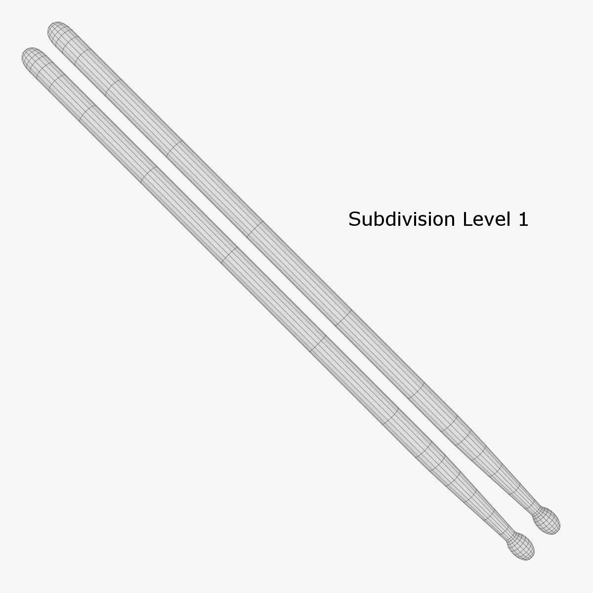 Drum Sticks 3D model_4