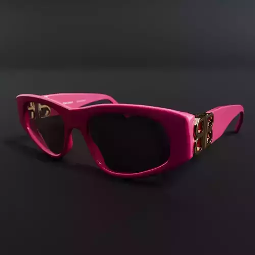 BALENCIAGA Dynasty DFrame Bright Pink Grey Low-poly 3D model