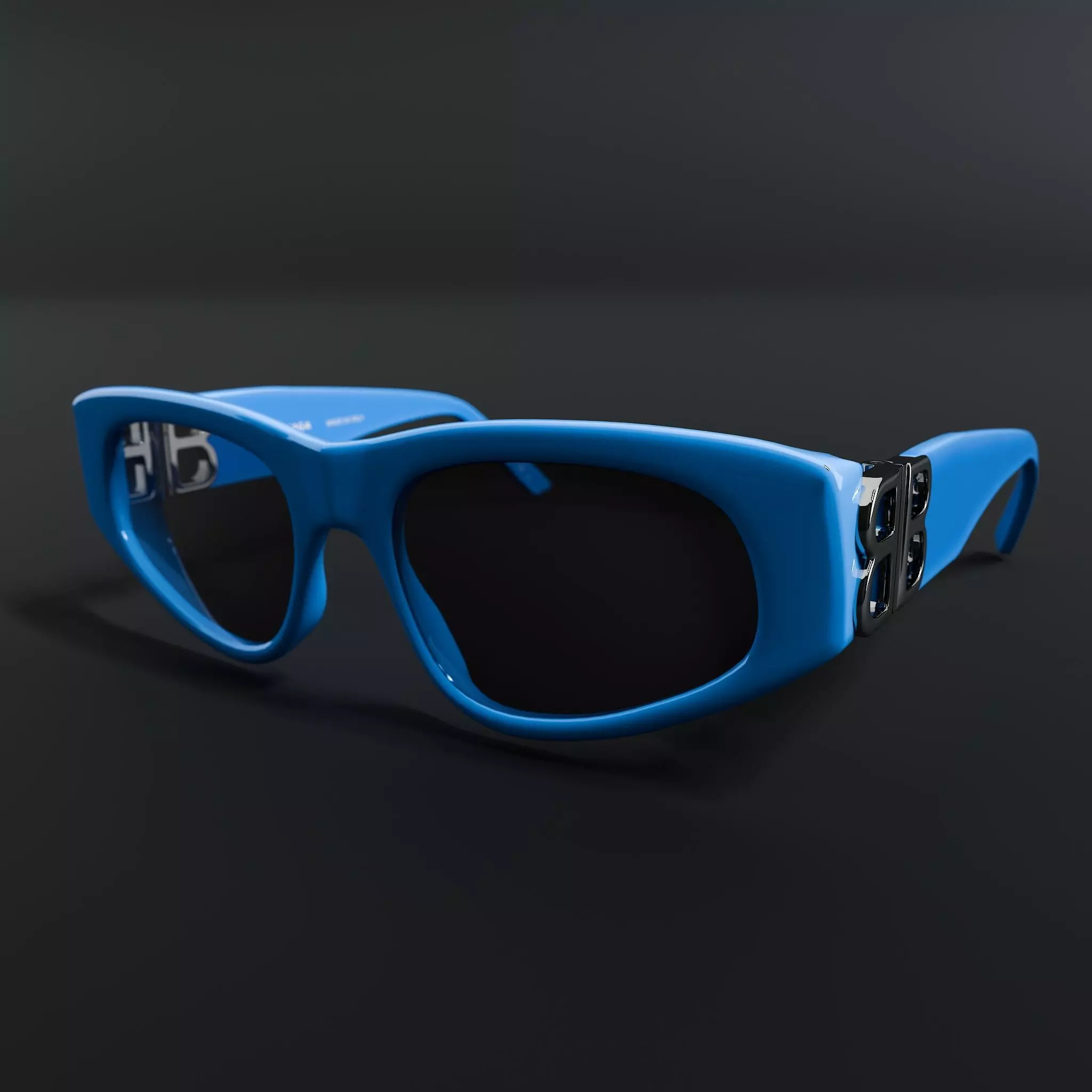 BALENCIAGA Dynasty DFrame Turquoise Grey Low-poly 3D model