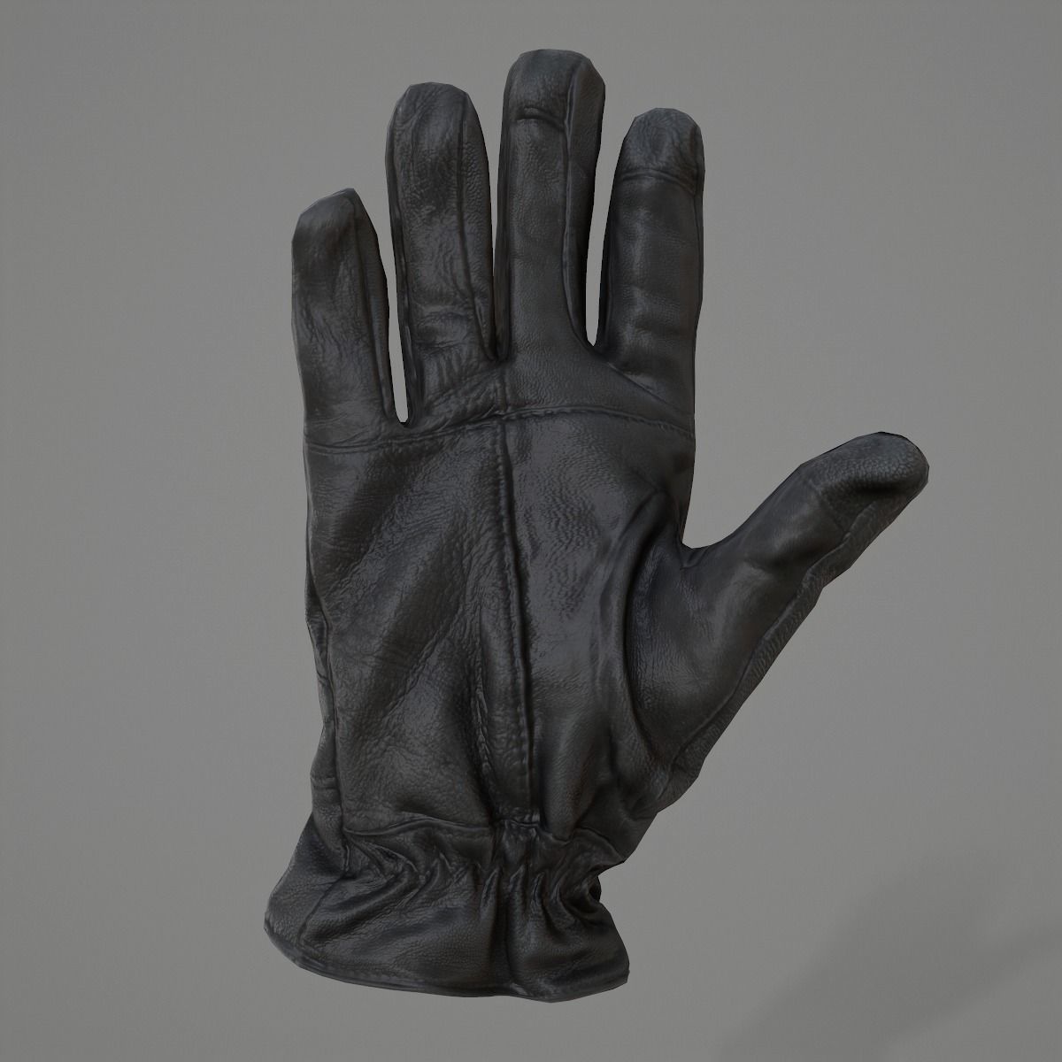 Leather Gloves Low-poly 3D model_2