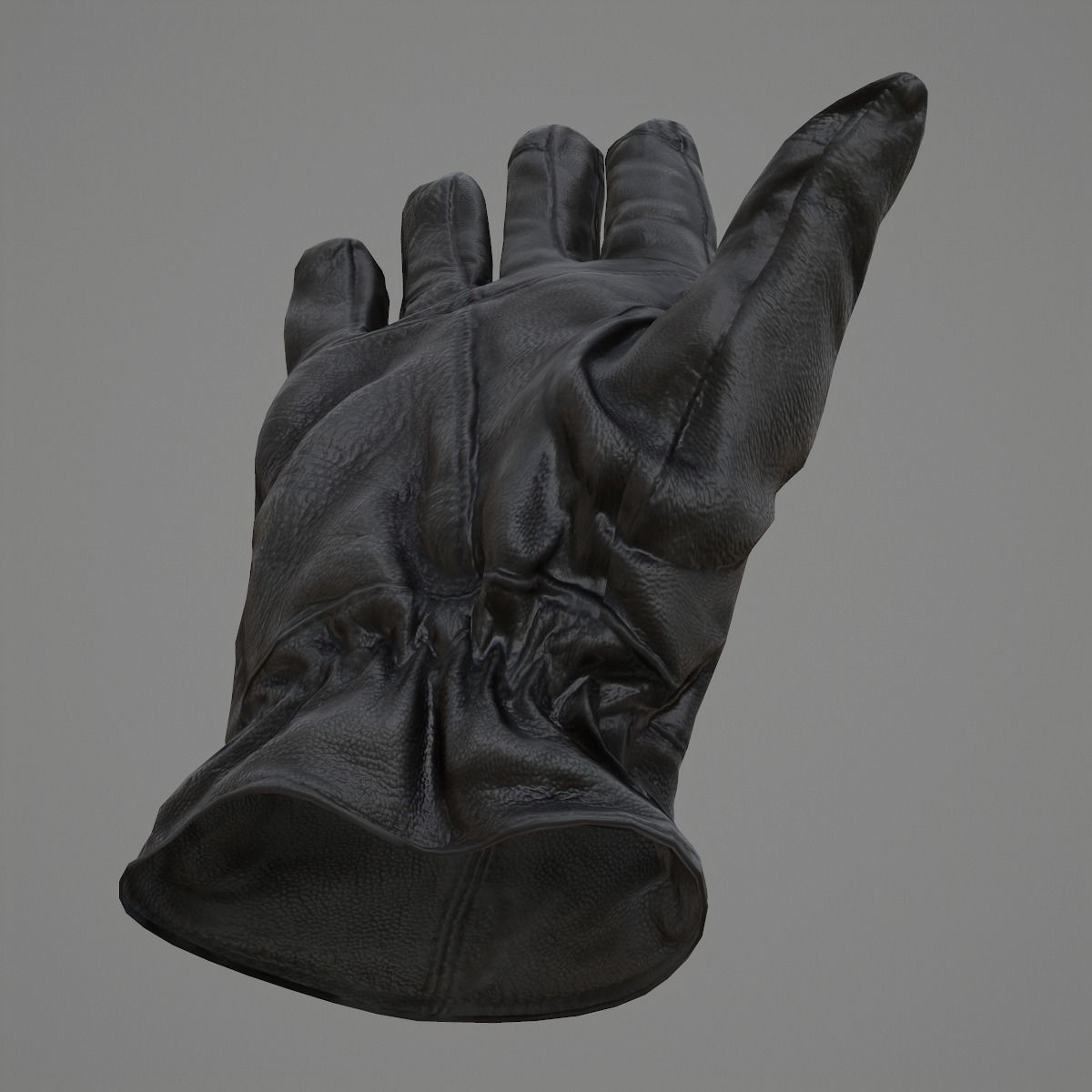 Leather Gloves Low-poly 3D model_4