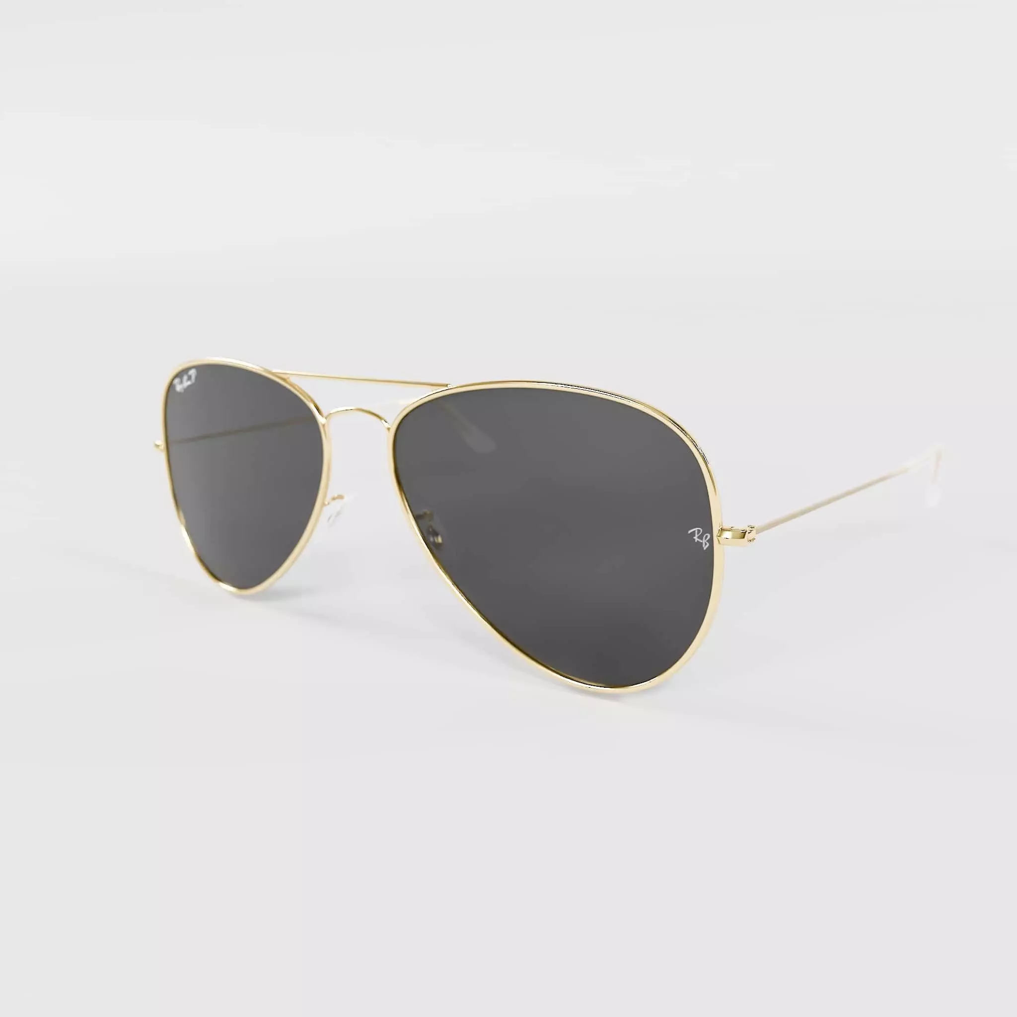 RAYBAN Aviator Classic Polarized Black Classic Gold Low-poly 3D model