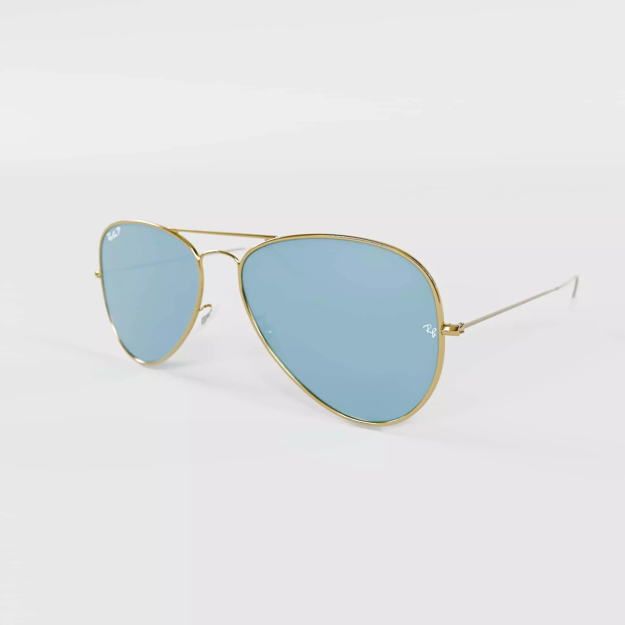 RAYBAN Aviator Classic Polarized Blue Classic Gold Low-poly 3D model