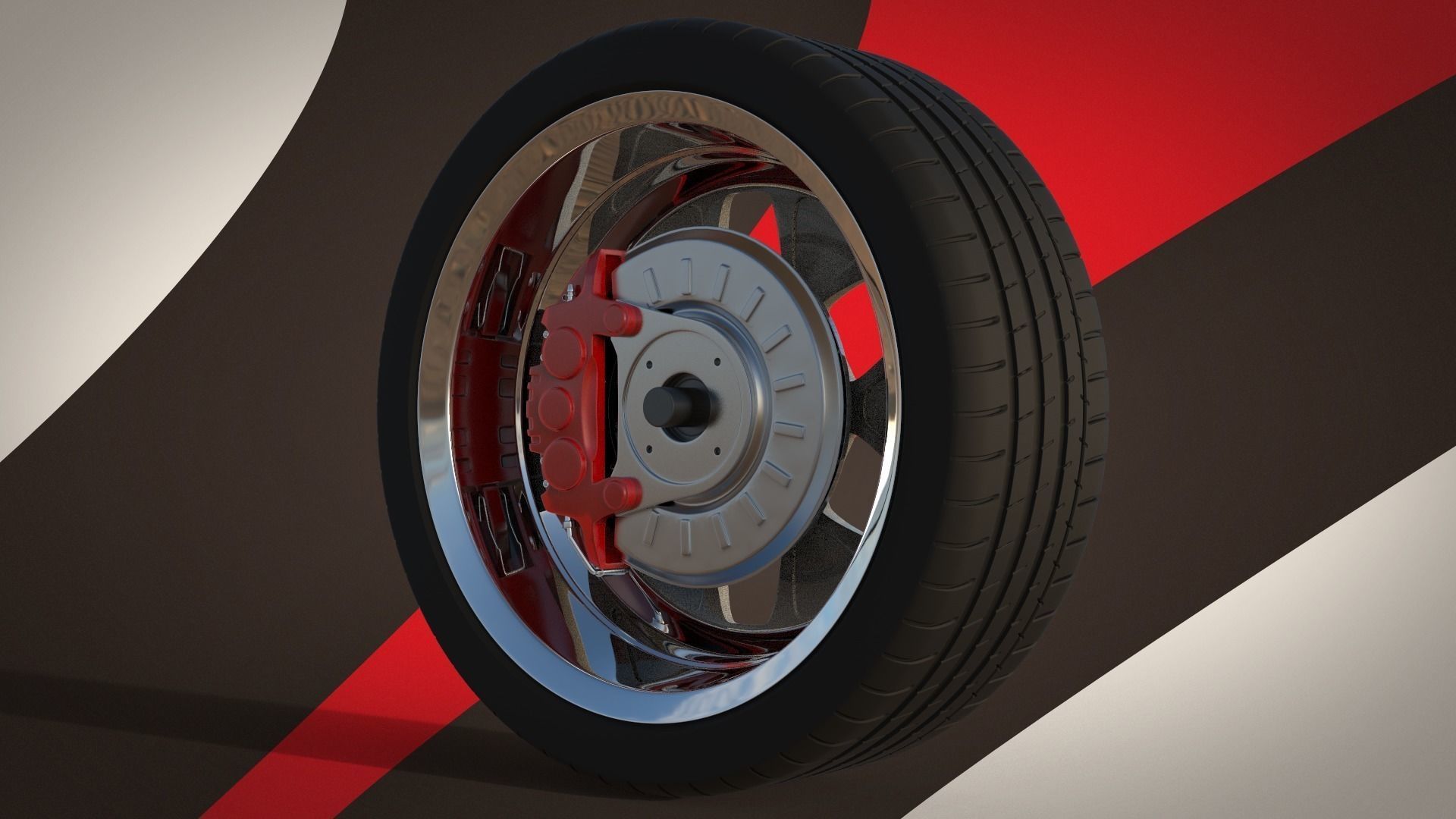 MAE and Tire Michelin Pilot Super Sport Low-poly 3D model_7