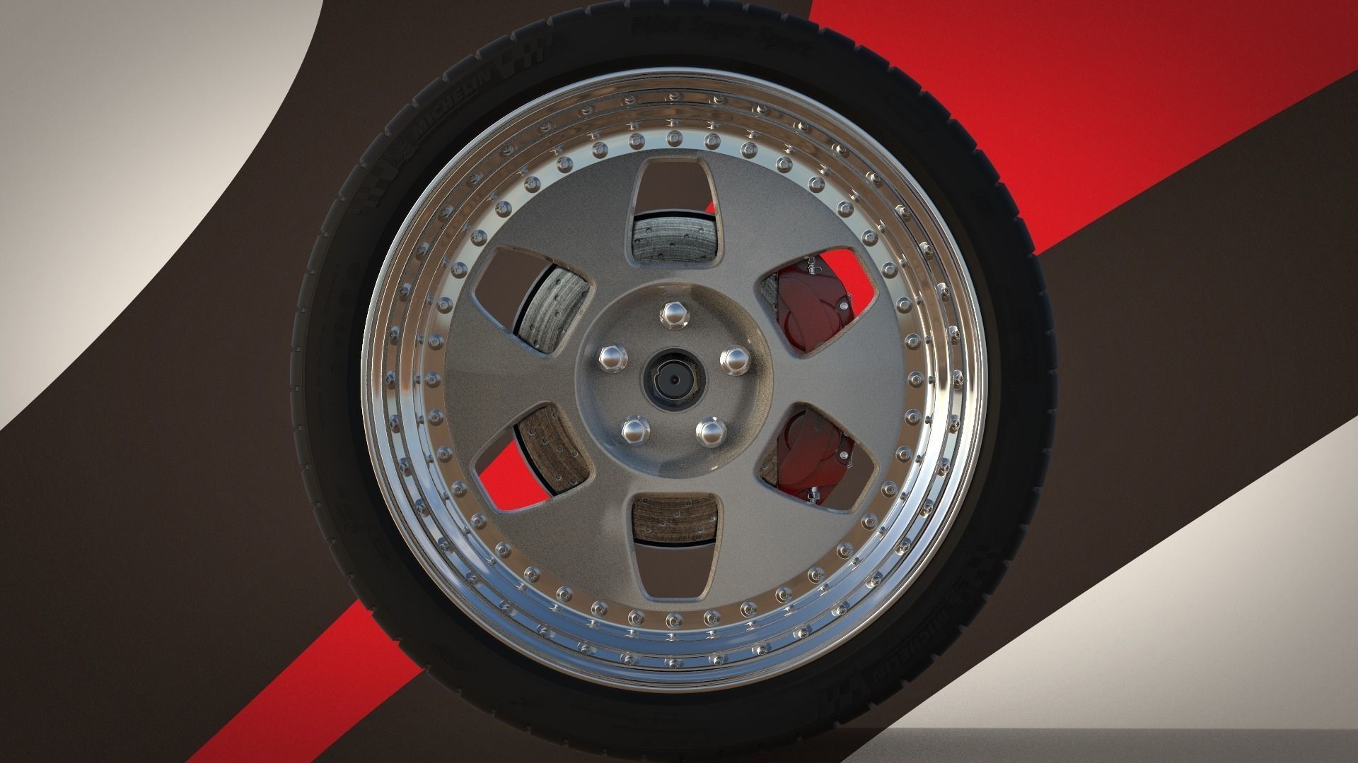 MAE and Tire Michelin Pilot Super Sport Low-poly 3D model_5
