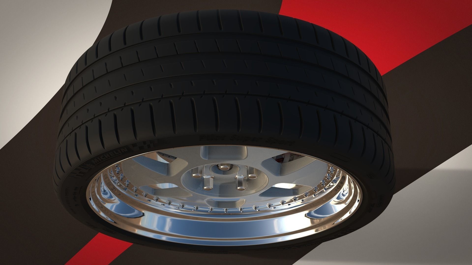 MAE and Tire Michelin Pilot Super Sport Low-poly 3D model_6