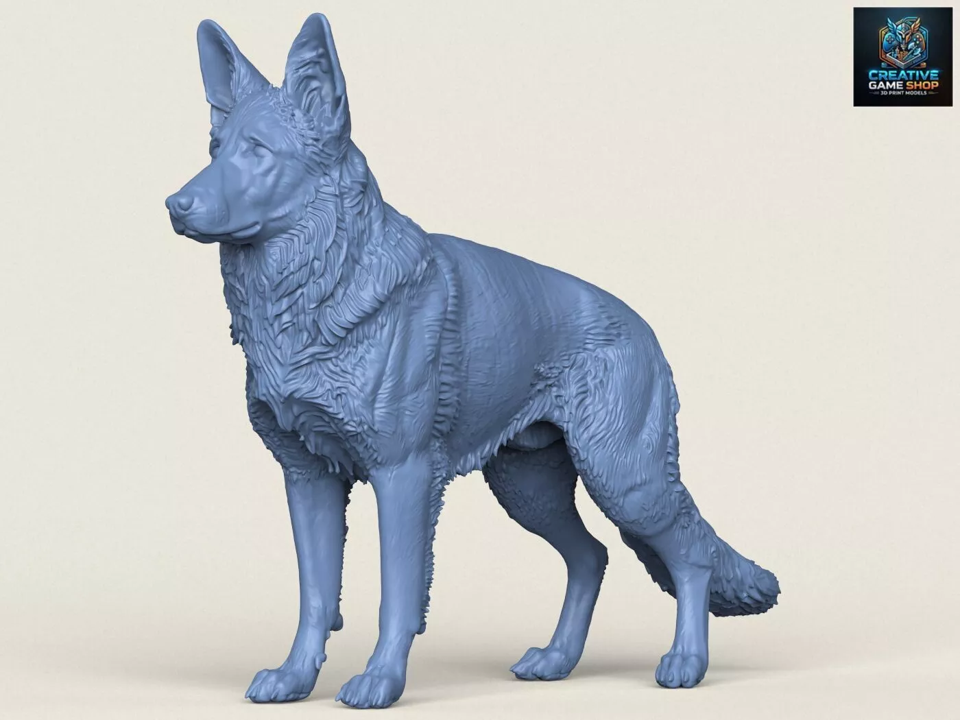 German Shepherd Dog 3D print model