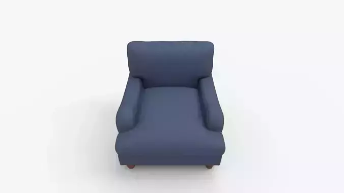 Walters Upholstered Armchair 3D model 7