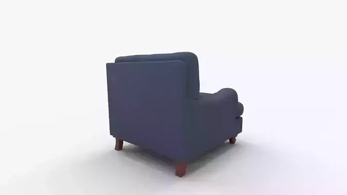 Walters Upholstered Armchair 3D model 3