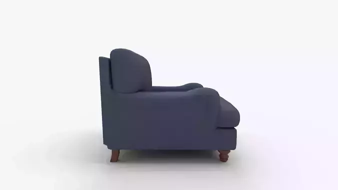 Walters Upholstered Armchair 3D model 2