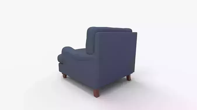 Walters Upholstered Armchair 3D model 5