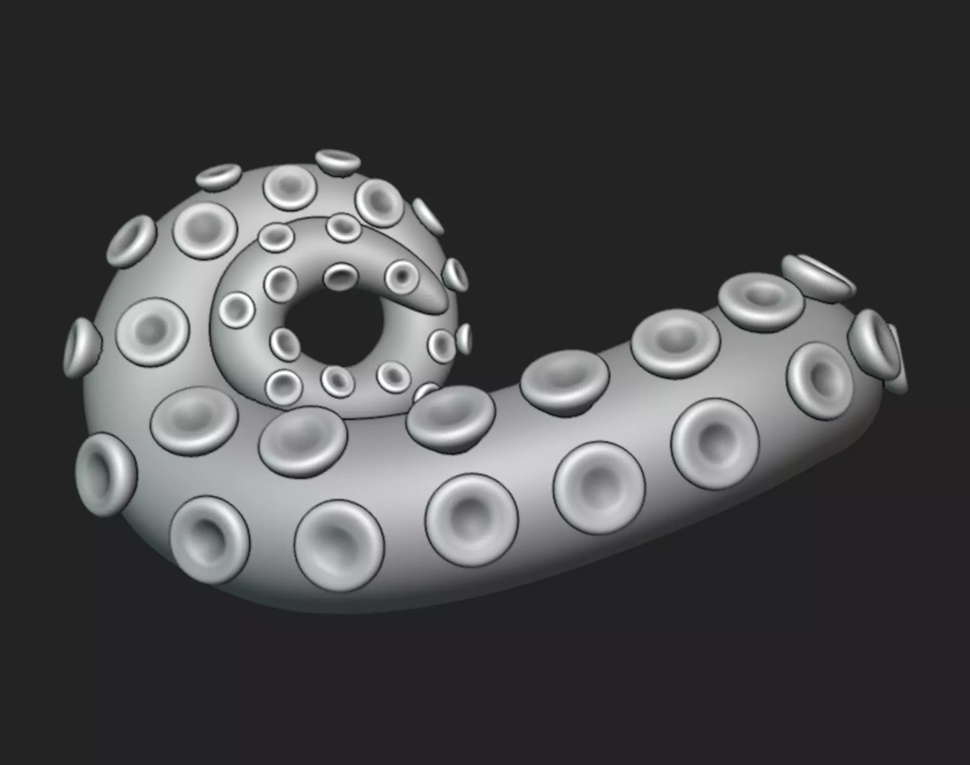 Kraken Tentacle - Printable Creature Display Piece 3D print model