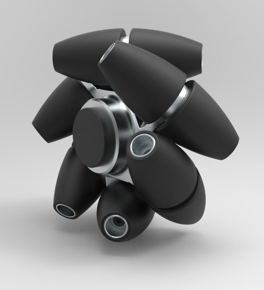 Mecanum wheel 3D model_3