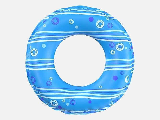 Inflatable Pool Float Ring PBR Low-poly 3D model