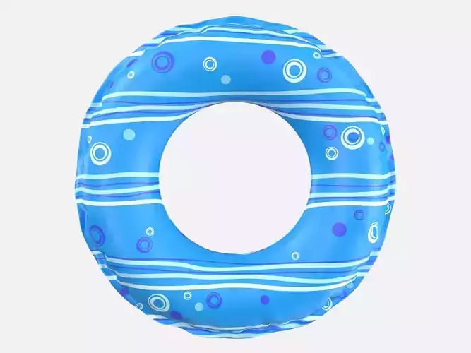Inflatable Pool Float Ring PBR Low-poly 3D model