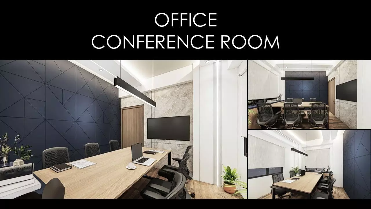 MORDERN OFFICE CONFERENCE ROOM INTERIOR Low-poly 3D model