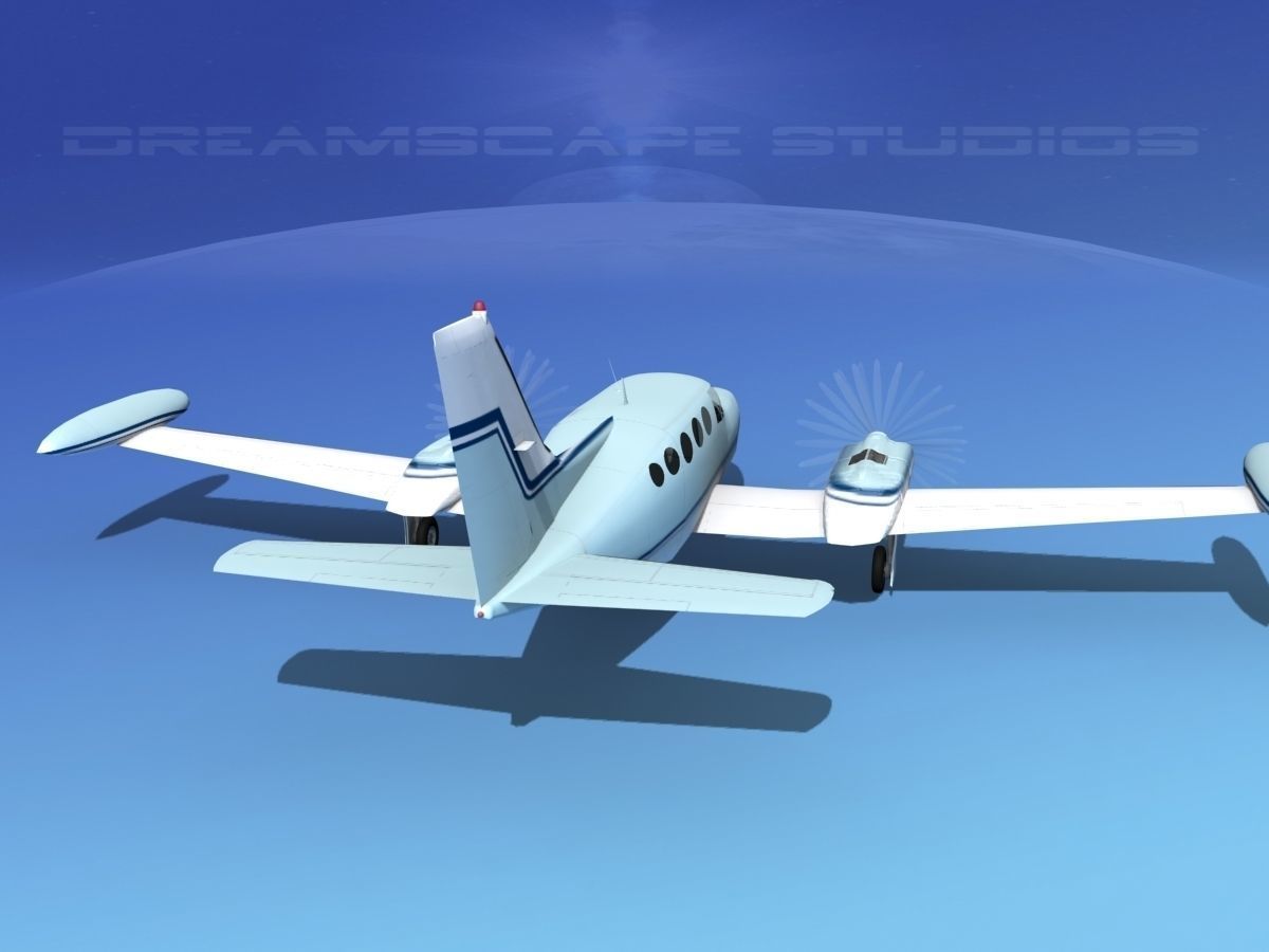 Cessna 414 Chancellor V14 3D model_6