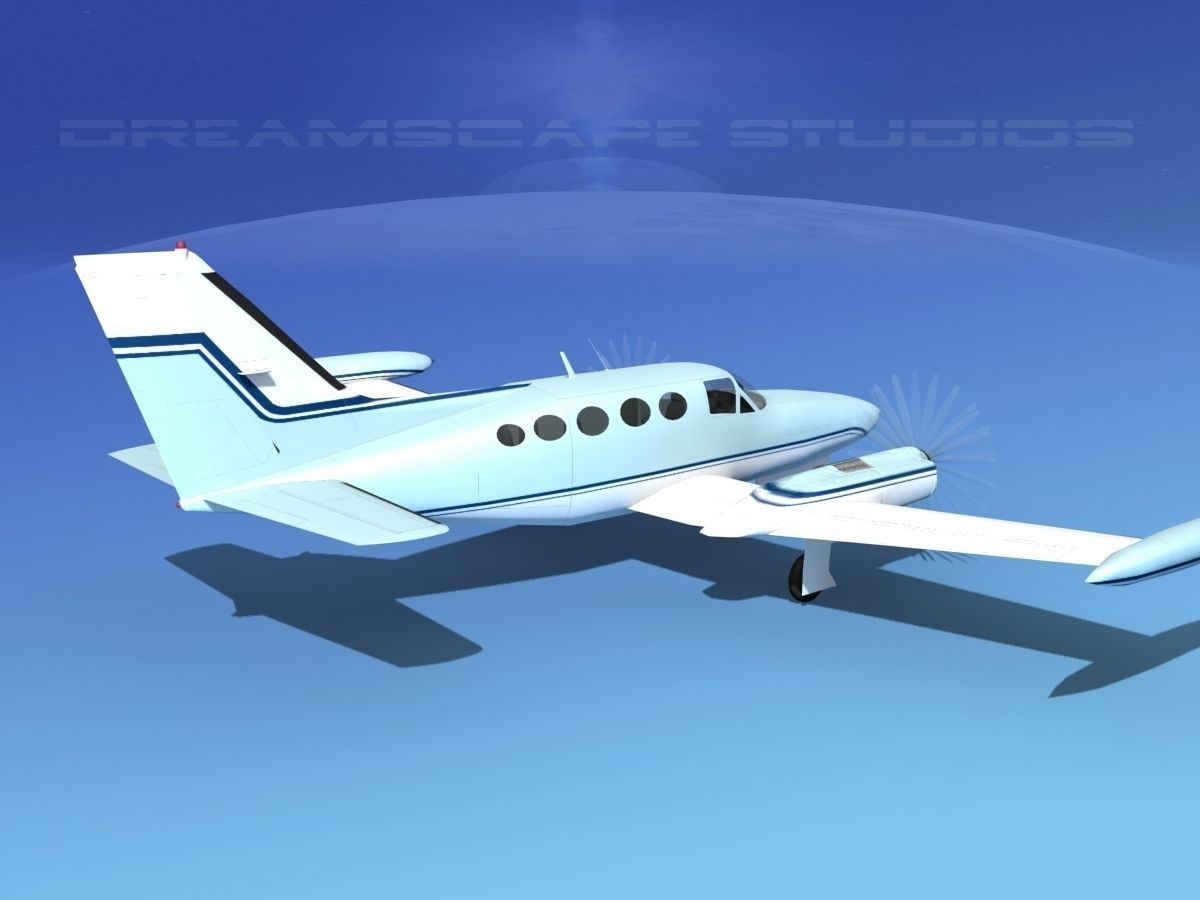 Cessna 414 Chancellor V14 3D model_5