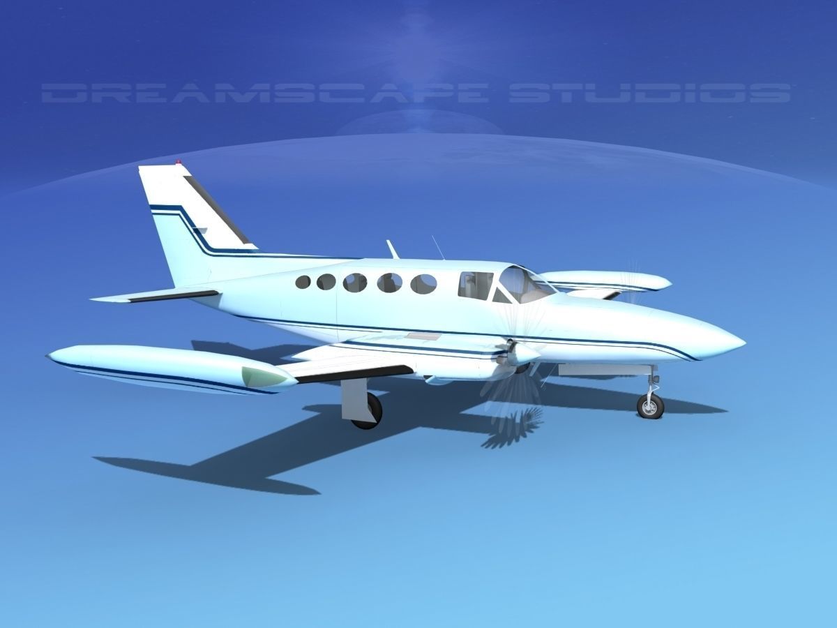 Cessna 414 Chancellor V14 3D model_3