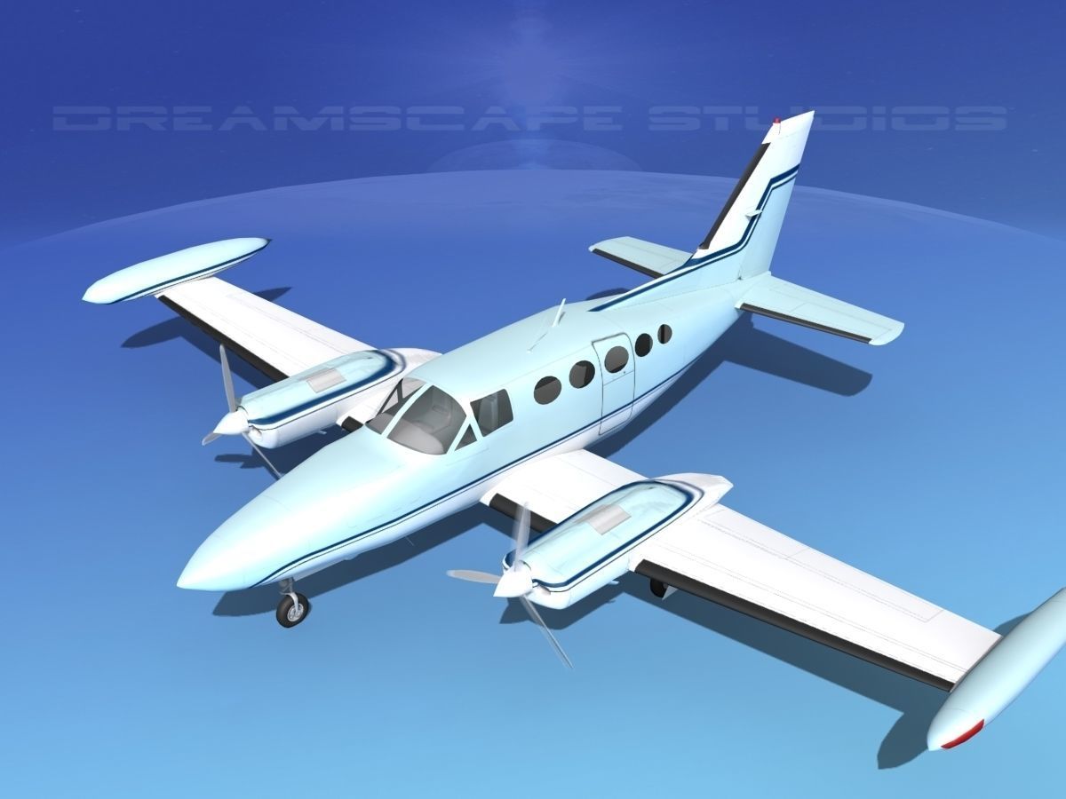 Cessna 414 Chancellor V14 3D model_10
