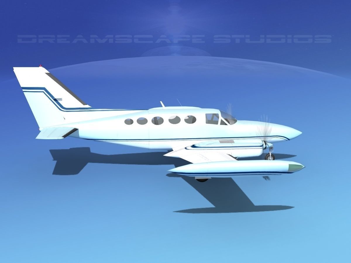 Cessna 414 Chancellor V14 3D model_4