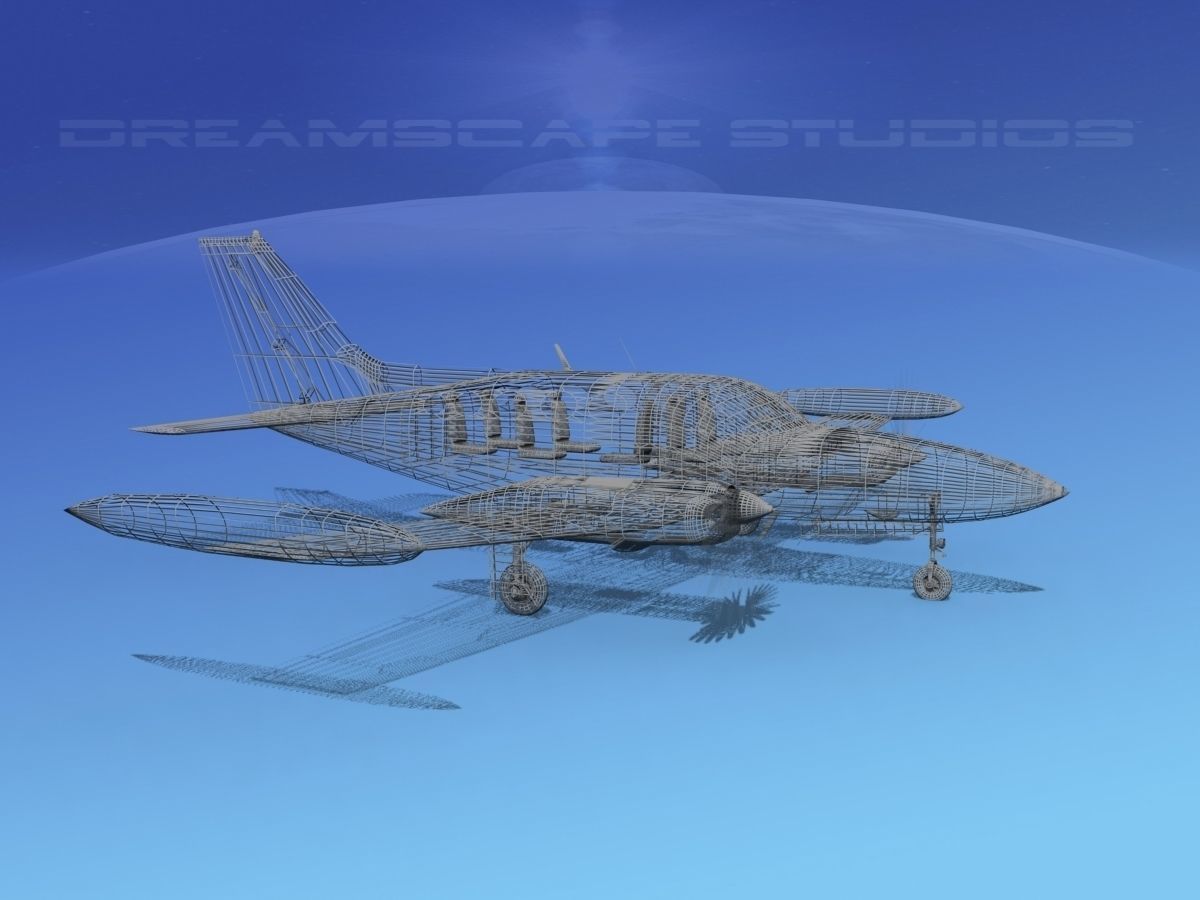 Cessna 414 Chancellor V14 3D model_15