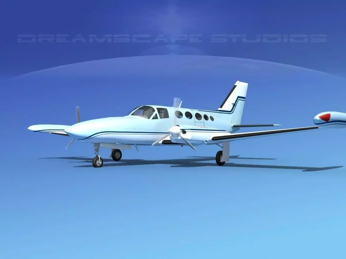 Cessna 414 Chancellor V14 3D model_0