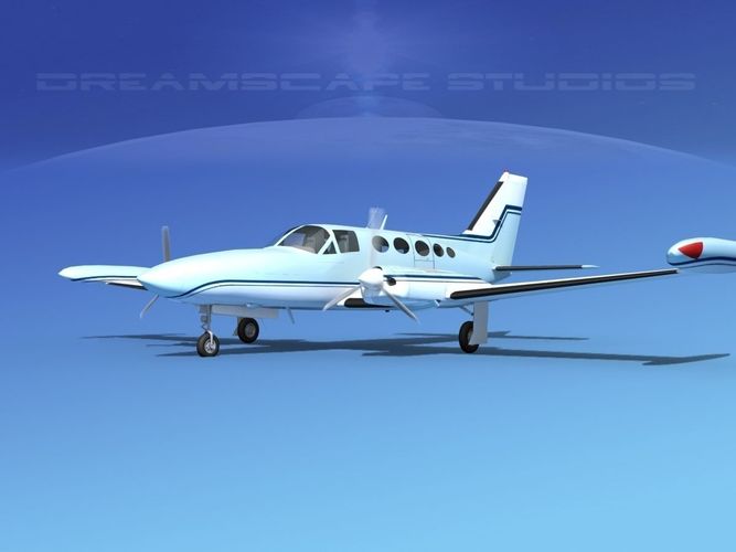  Cessna 414 Chancellor V14 3D model