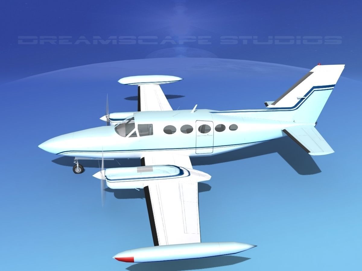 Cessna 414 Chancellor V14 3D model_9