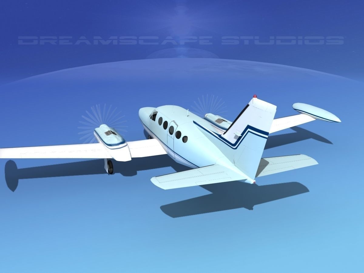 Cessna 414 Chancellor V14 3D model_7