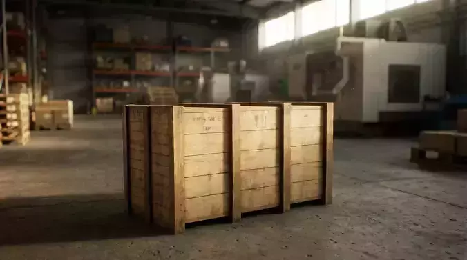 Large wooden box