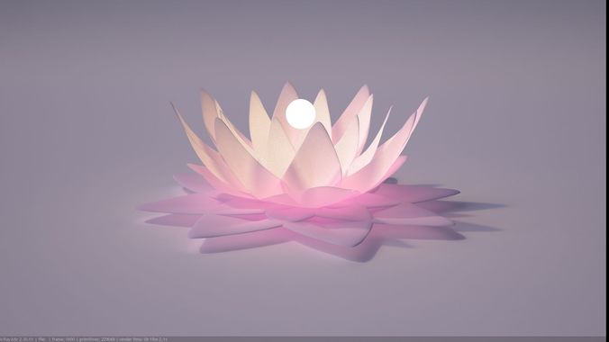 Glowing Lotus 3D model