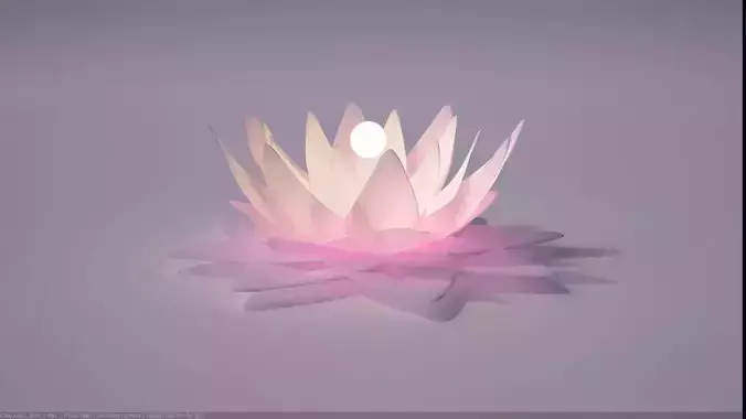 Glowing Lotus 3D model